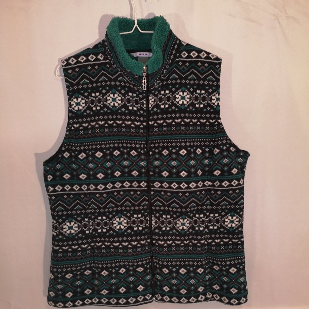 Alia Ladies Faux Fur Lined Full Zip Fleece Vest